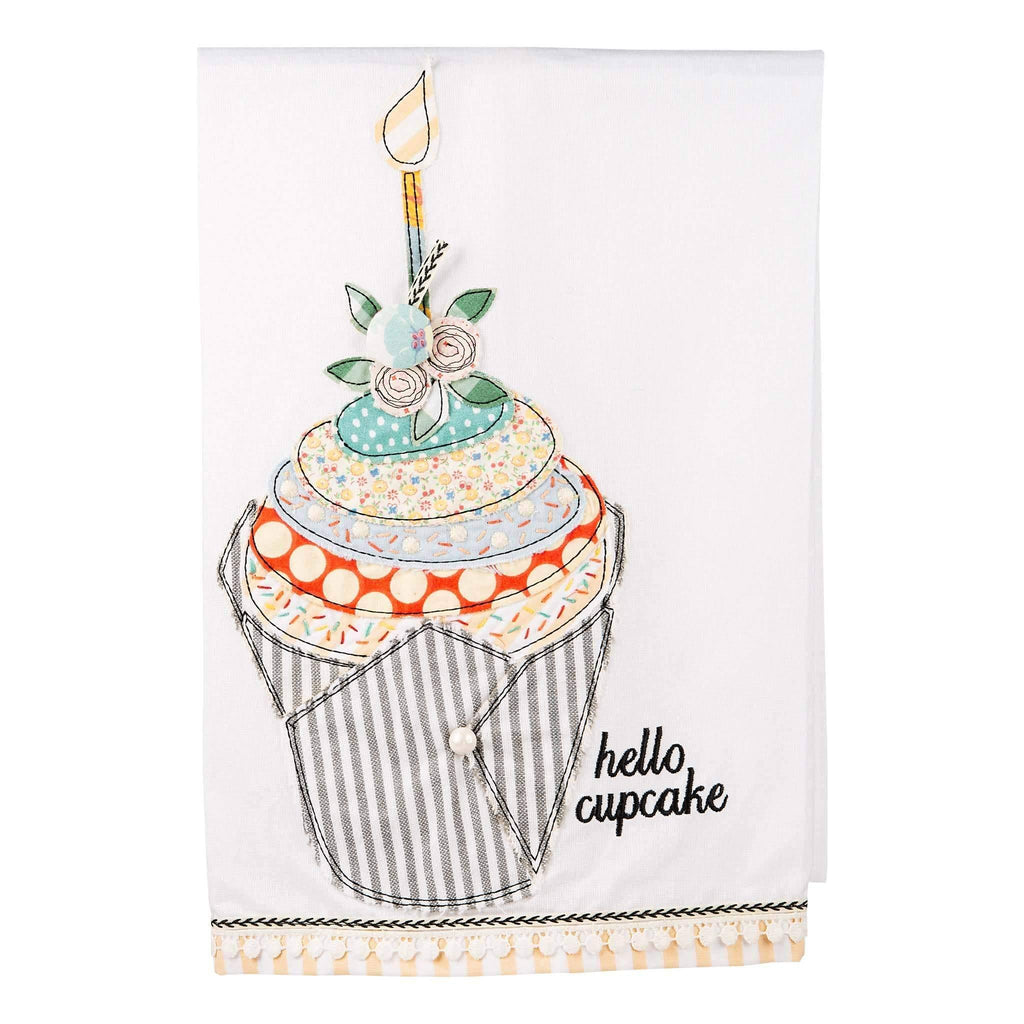 Hello Cupcake Tea Towel from the Tea Towels Collection at The Vintage Home Studio, an affordable home decor store in North Wilkesboro, NC.