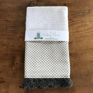 Gray Bar Mop Towel Set