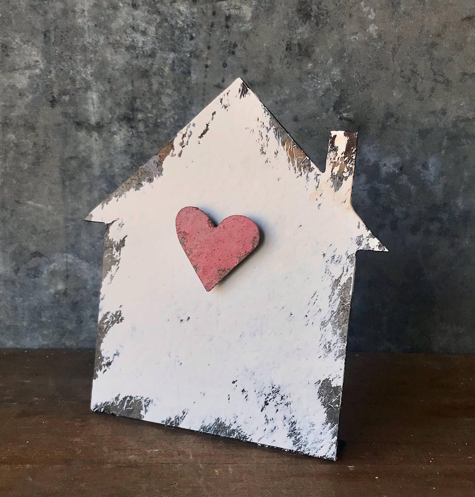 Small, Free Standing House Cut Out With Heart Magnet from the Home Accents Collection at The Vintage Home Studio, an affordable home decor store in North Wilkesboro, NC.