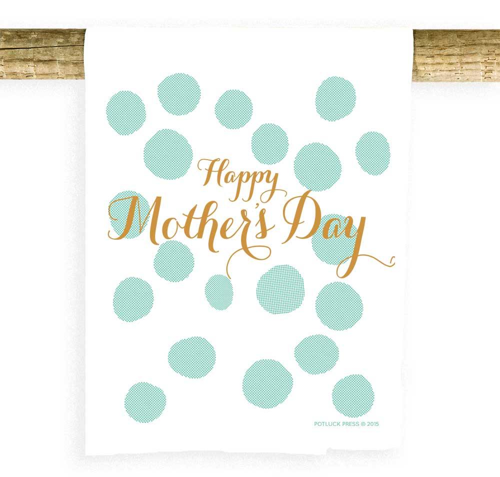 Mom with Dots Towel - The Vintage Home Studio