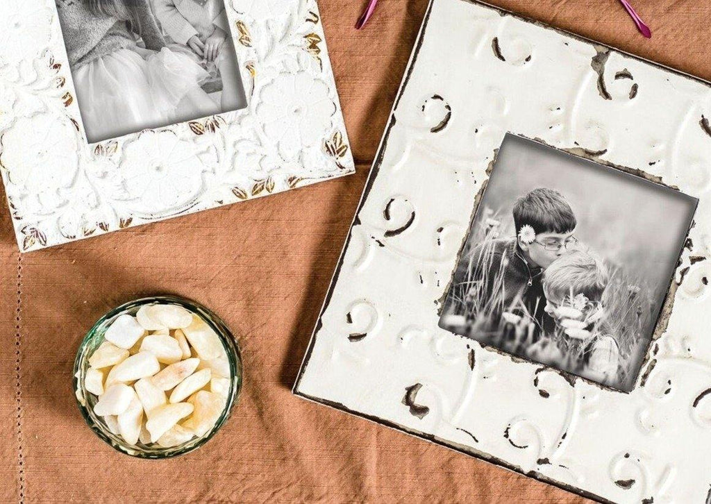 Rustic Tin Tile Picture Frame - The Vintage Home Studio