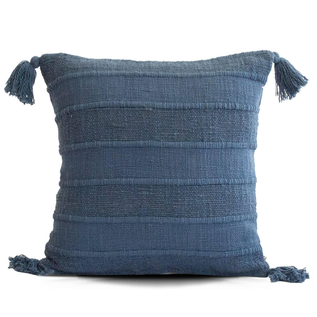 Textured Stripe Pillow in Navy from the Pillows Collection at The Vintage Home Studio, an affordable home decor store in North Wilkesboro, NC.