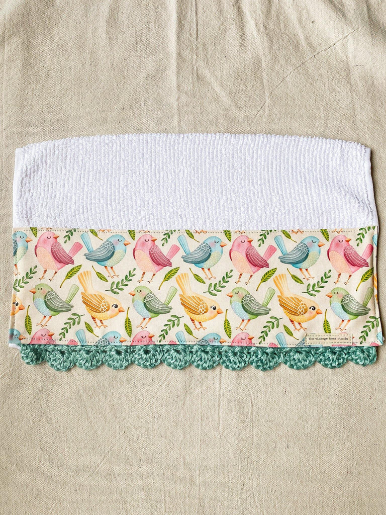 Tweety Birds Crochet Kitchen Towel - The Vintage Home Studio