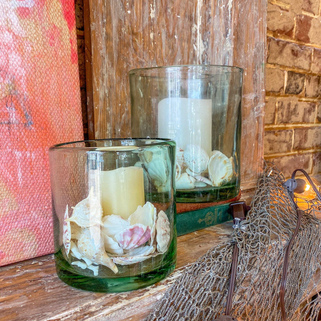 Green Glass Jars from the Home Accents Collection at The Vintage Home Studio, an affordable home decor store in North Wilkesboro, NC.