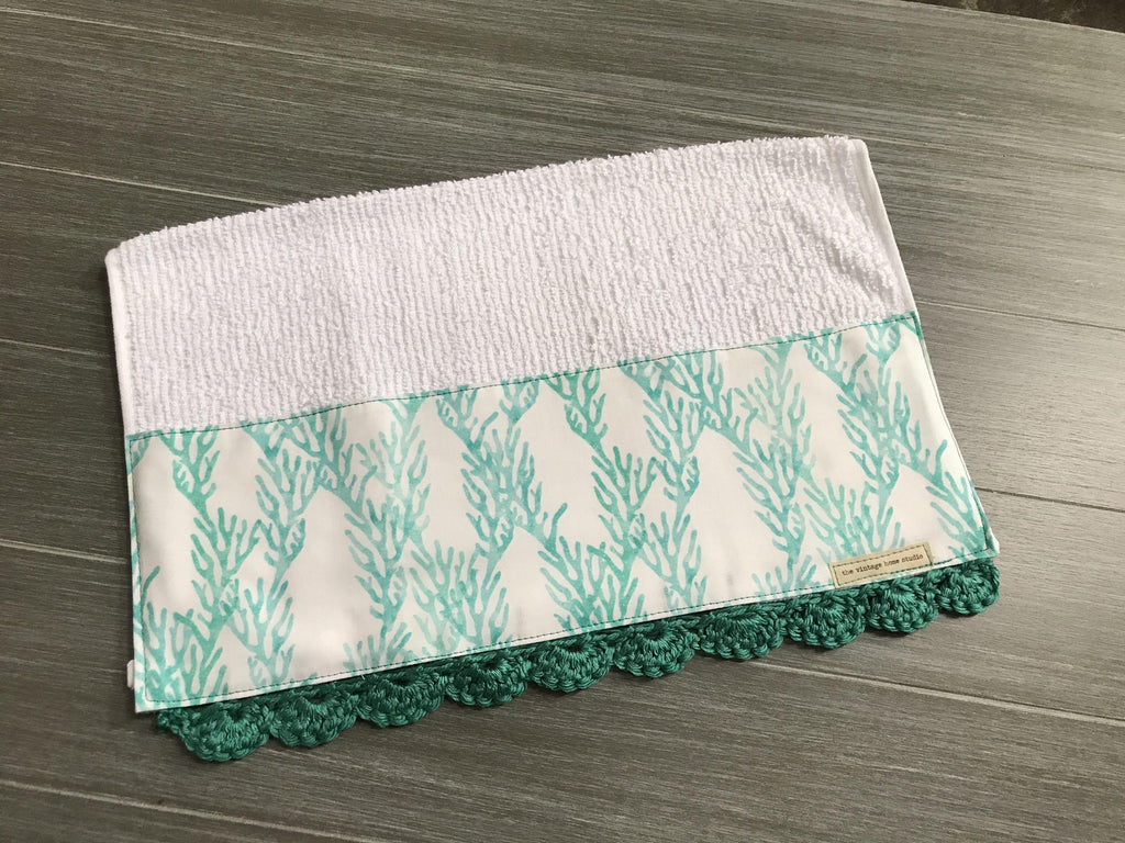 Sea Reef Crochet Kitchen Bar Mop Towel - The Vintage Home Studio