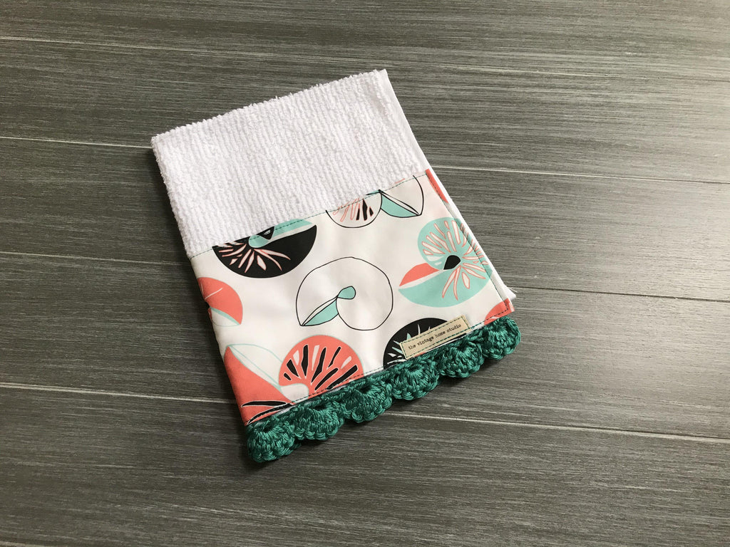 Sea Shells Crochet Kitchen Bar Mop Towel - The Vintage Home Studio