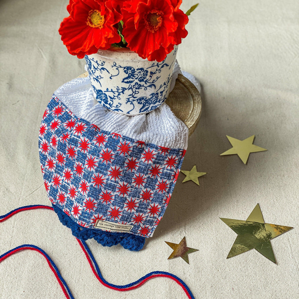 Star Spangled Crochet Kitchen Towel - The Vintage Home Studio