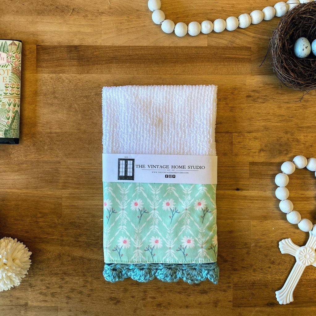 Little Floriculturist Crochet Kitchen Bar Mop Towel - The Vintage Home Studio