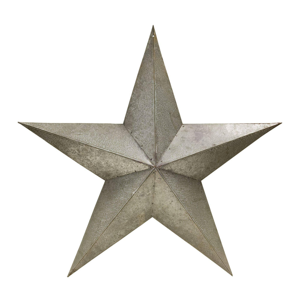 Large Galvanized Tin Star Wall Decor (24") from the Wall Decor Collection at The Vintage Home Studio, an affordable home decor store in North Wilkesboro, NC.