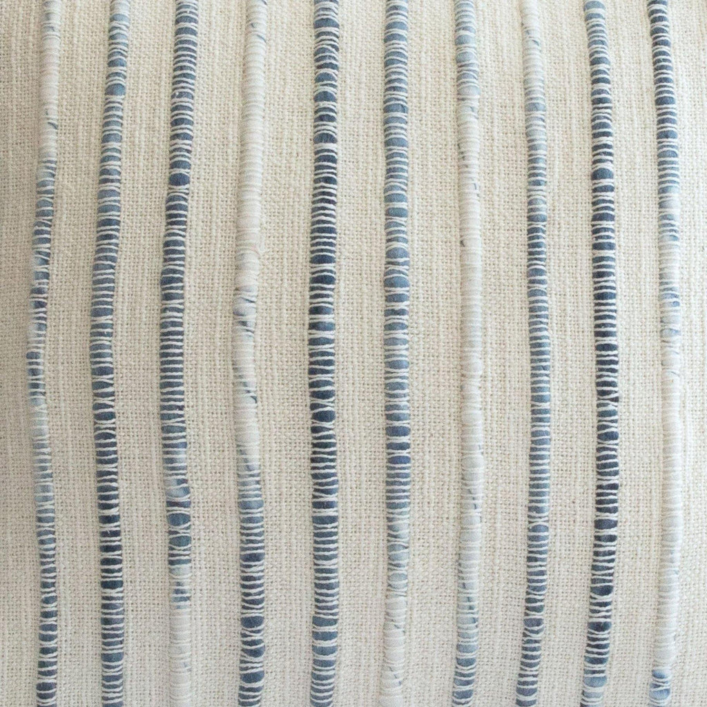 Mini Stripes Pillow in White and Blue from the Pillows Collection at The Vintage Home Studio, an affordable home decor store in North Wilkesboro, NC.