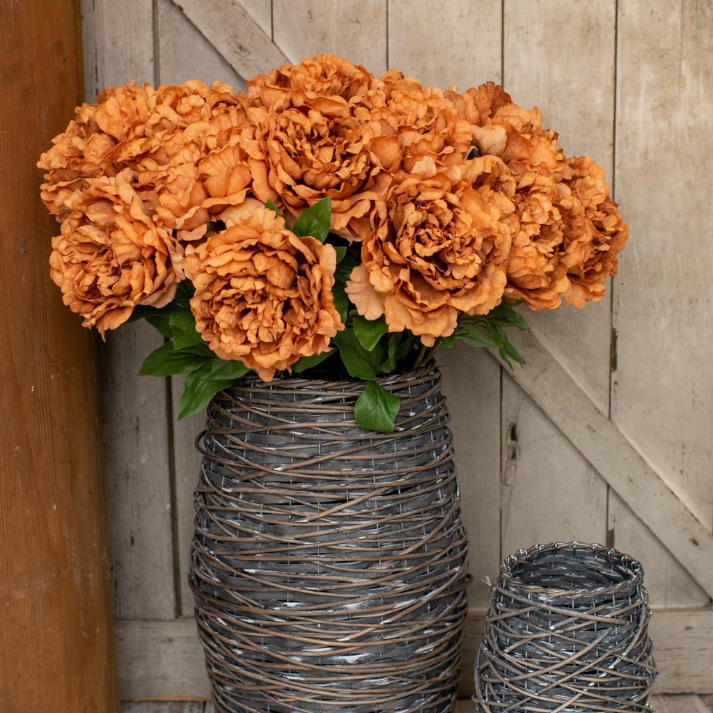 Dusty Orange Peony Stem from the Florals Collection at The Vintage Home Studio, an affordable home decor store in North Wilkesboro, NC.