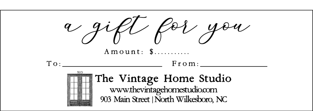 Gift Certificate - The Vintage Home Studio