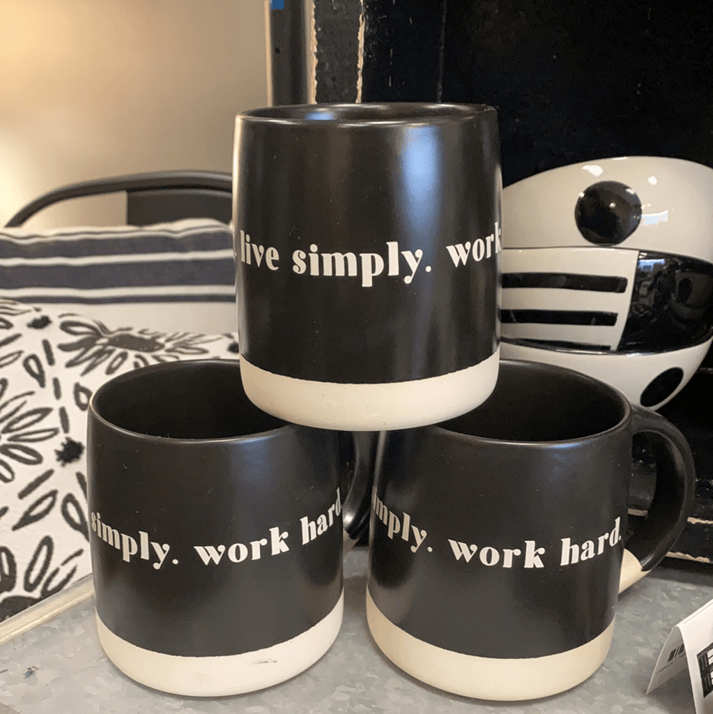 Love Well. Live Simply. Work Hard. Mugs from Crew & Co. - The Vintage Home Studio