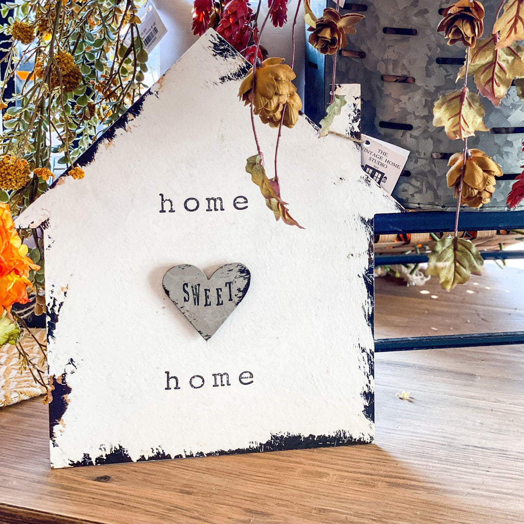 Home Sweet Home House Cut Out with Heart Magnet from the Home Accents Collection at The Vintage Home Studio, an affordable home decor store in North Wilkesboro, NC.