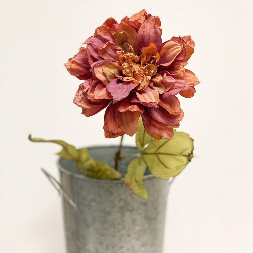 Dark Rosy Dahlia Spray 25” from the Florals Collection at The Vintage Home Studio, an affordable home decor store in North Wilkesboro, NC.