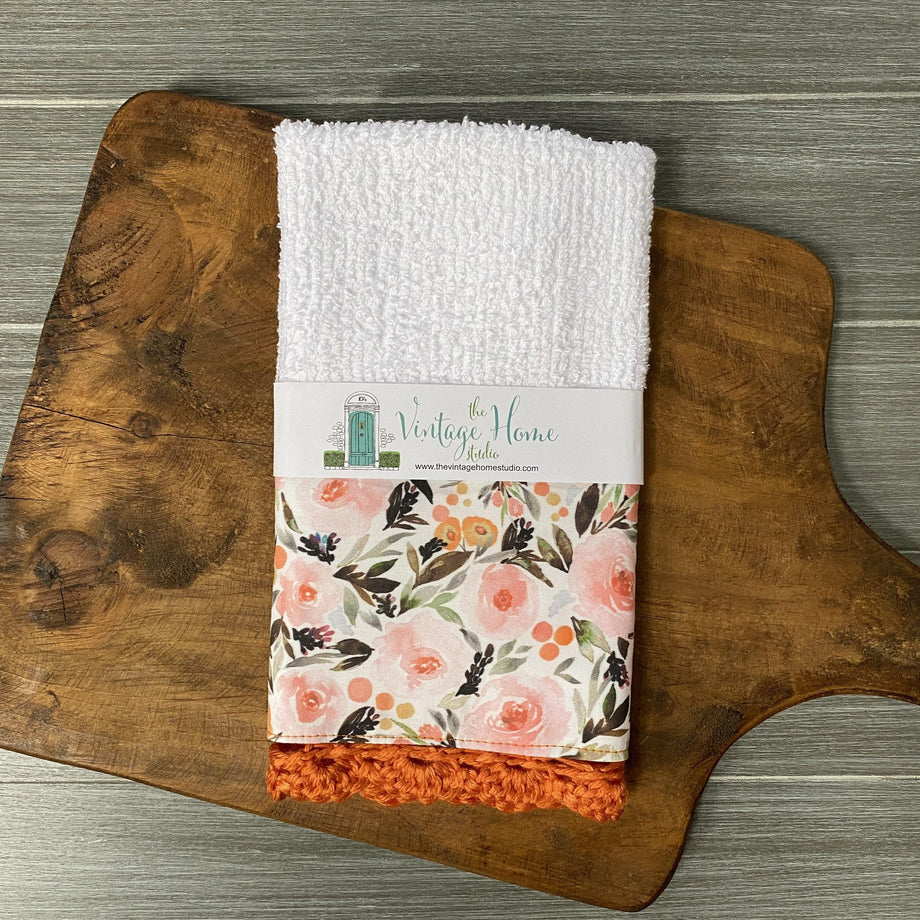 Vintage floral best sale hand towels