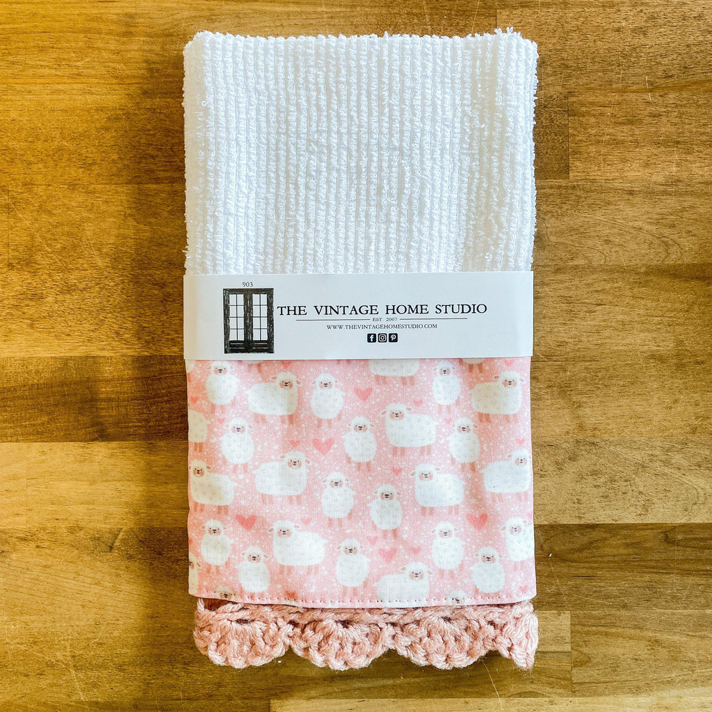 I Love Ewe Crochet Kitchen Towel from the Crochet Kitchen Bar Mop Towel Collection at The Vintage Home Studio, an affordable home decor store in North Wilkesboro, NC.