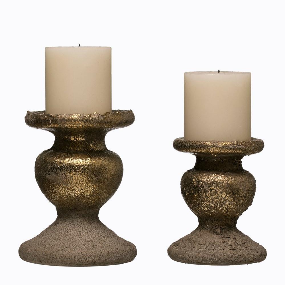 Gold Candle Holders from the Home Accents Collection at The Vintage Home Studio, an affordable home decor store in North Wilkesboro, NC.