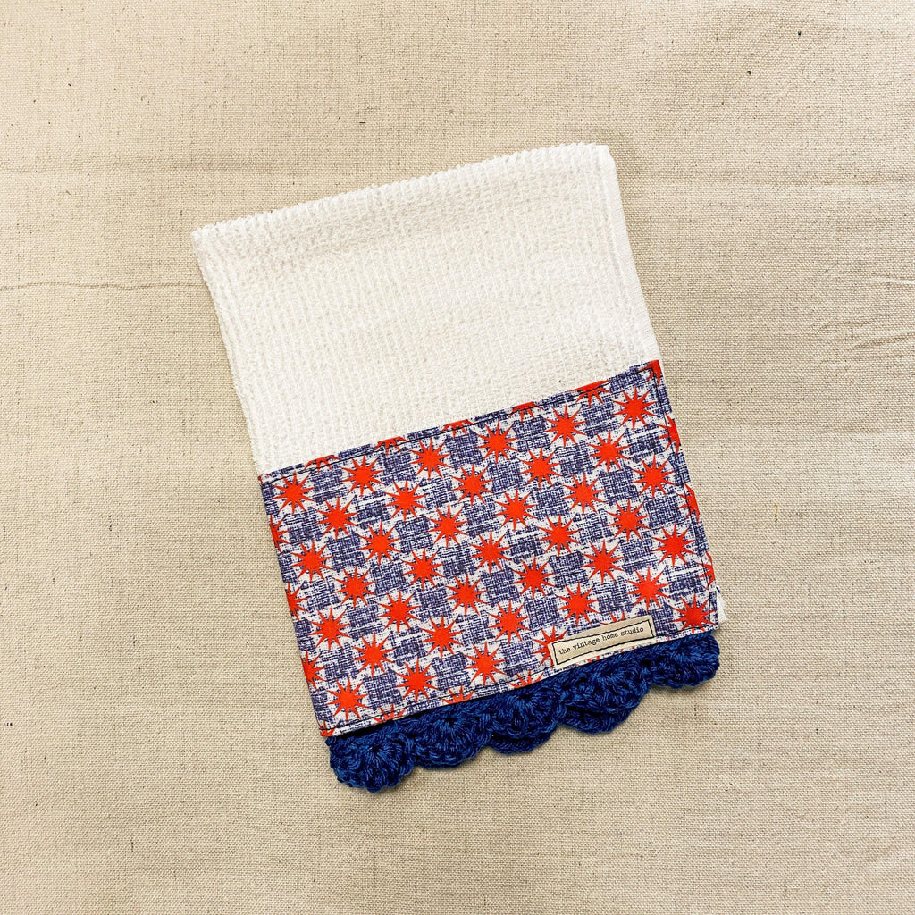 Star Spangled Crochet Kitchen Towel - The Vintage Home Studio